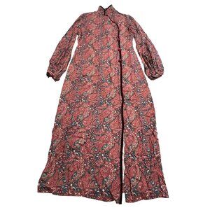 Vanderwilde Mao Dress in Red Paisley